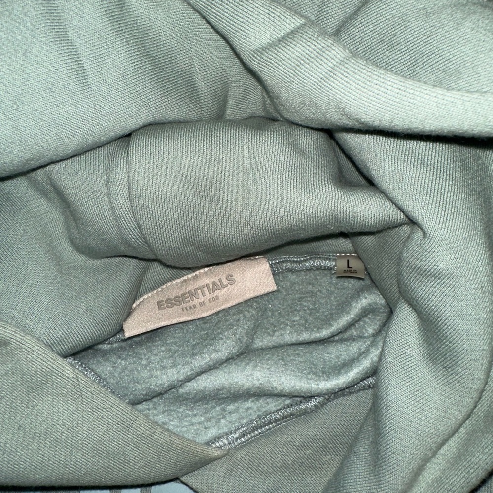 Essentials Sage Green Hoodie - Picture 3 of 3
